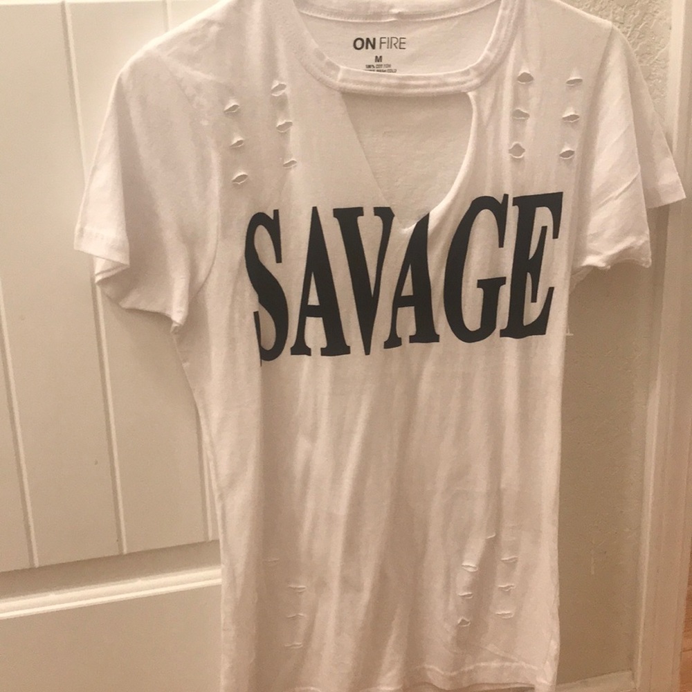 white savage girl shirt